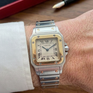 Cartier santos Galbée acero y oro 18k Ref 1567